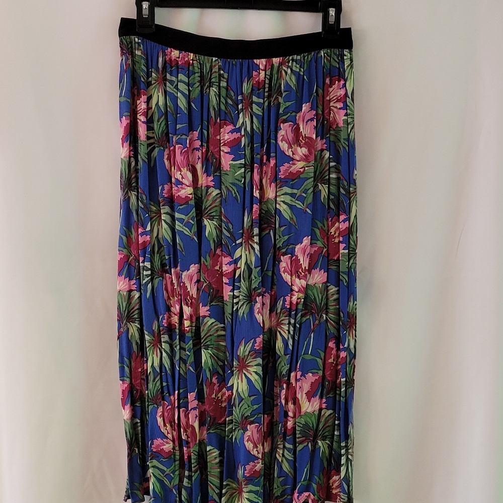 Topshop Chic Skirt - Blue Floral